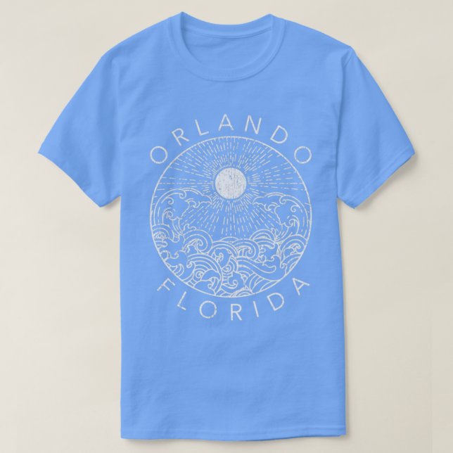 Camiseta Orlando Beach Florida Vacation Ocean Retro Souveni (Diseño del anverso)