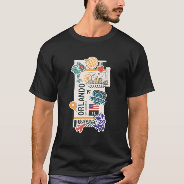 Camiseta Orlando Boarding Pass Florida Ticket Pass Famous L (Anverso)