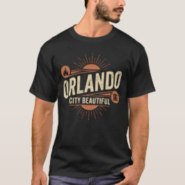 Camiseta Orlando Ciudad Hermosa Retro Florida Amanecer