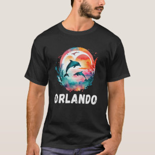 Camiseta Orlando Florida Beach Dolphin Swimming