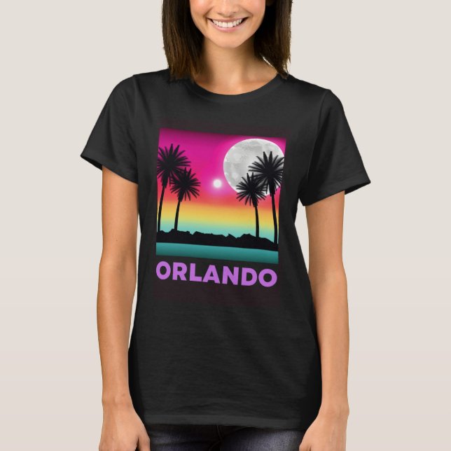 Camiseta Orlando Florida Beach Retro Vacation (Anverso)