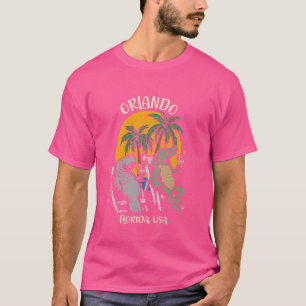 Camiseta Orlando Florida EE. UU. Manatí Divertido y Diseño