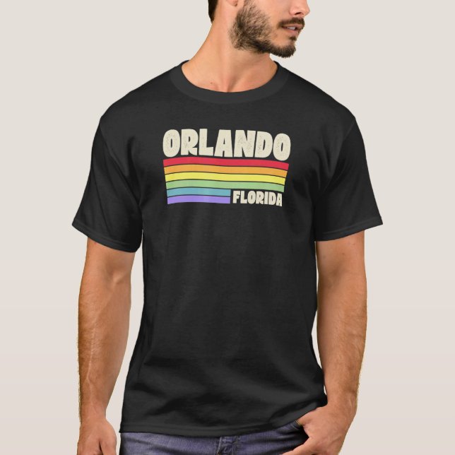 Camiseta Orlando Florida Orlando Orgullo Arcoiris Bandera G (Anverso)