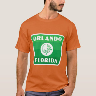 Camiseta Orlando Florida Retro Gator Badge Green
