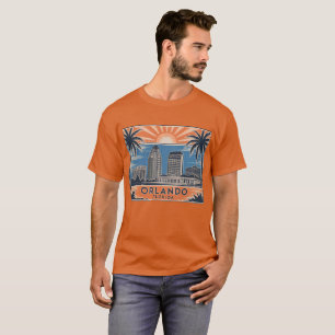 Camiseta Orlando Florida Skyline MidCentury Vintage Style