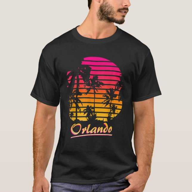 Camiseta Orlando Guay 80 Palm Trees Summer Sunset (Anverso)