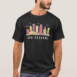 Camiseta Orleans Skyline Pride Vintage Louisiana 1