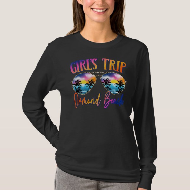 Camiseta Ormond Beach Florida Chicas Viaje Gafas de sol Ver (Anverso)