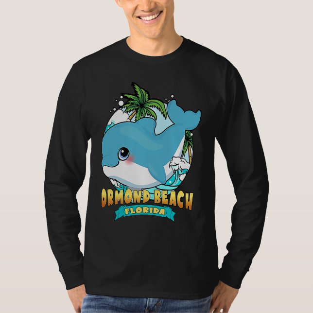 Camiseta ORMOND BEACH FLORIDA Cute Baby Dolphin Souvenir (Anverso)