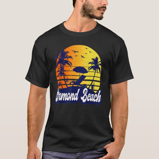 Camiseta Ormond Beach Florida Sunset Beach Retro (Anverso)