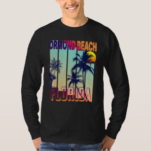 Camiseta Ormond Beach Retro Vintage Style Palm Tree