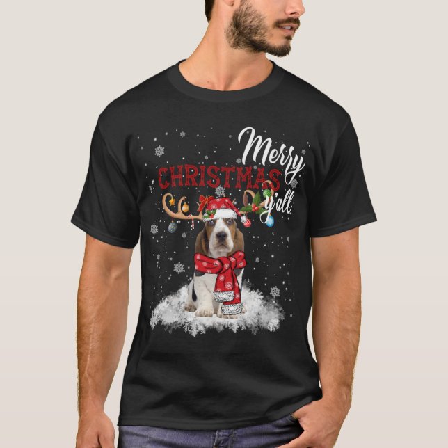 Camiseta Ornam Navidades del Hound de navidad navideña (Anverso)