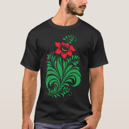 Camiseta Ornamental Floral Flower Design – Elegant