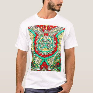 Camiseta Ornamento arabesco neón: estilo años 80.