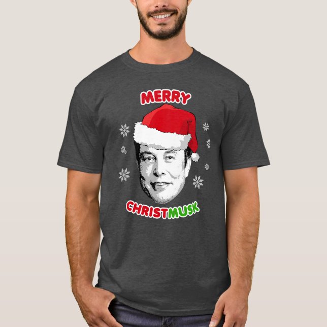 Camiseta Ornamento cerámico de Merry Christmusk (Anverso)