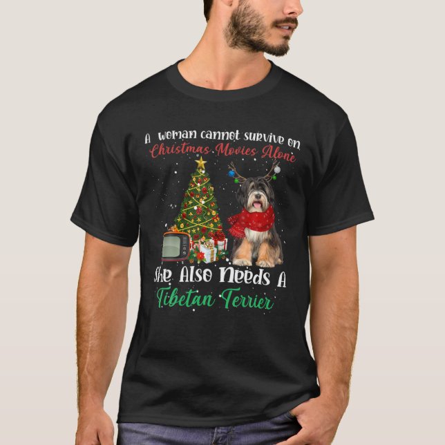 Camiseta Ornamento D de árbol de navidad de renos del terri (Anverso)