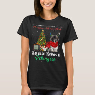 Camiseta Ornamento de árbol de navidad de renos de perro de