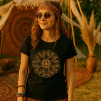 Ornamento de estilo bohemio redondo vintage
