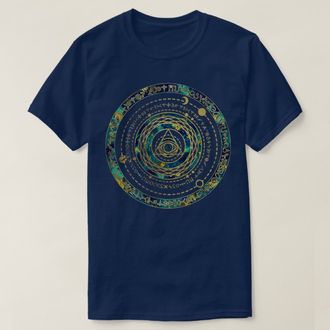 Camiseta Ornamento de geometría sagrada mística 1 (Diseño del anverso)