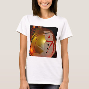 Camiseta Ornamento de Snowman espumoso
