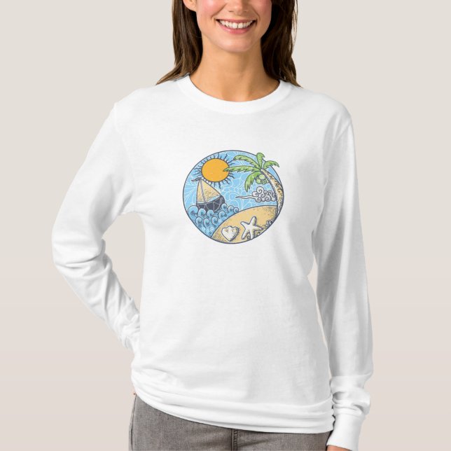 Camiseta Ornamento de verano (Anverso)