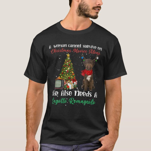 Camiseta Ornamento del árbol de navidad de los renos Lagott (Anverso)