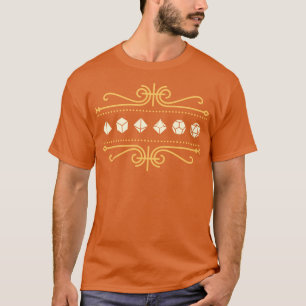 Camiseta Ornamento del juego de dados poliédricos retro de 