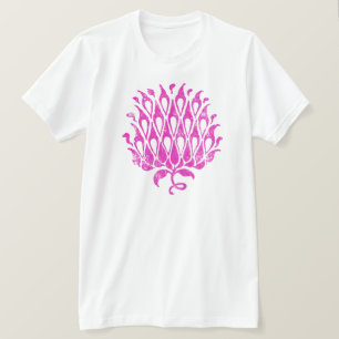 Camiseta Ornamento floral (Coral)