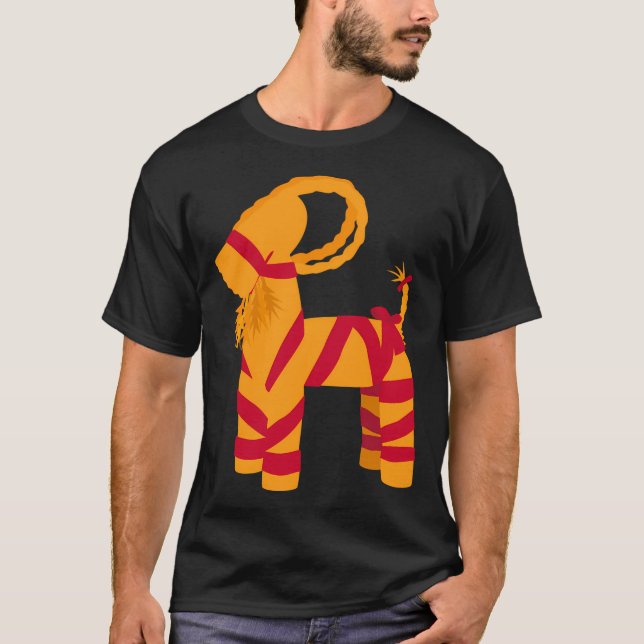 Camiseta Ornamento sueco de cabra de paja de Halmbock (Anverso)