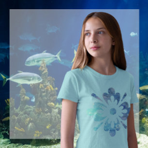 Camiseta Ornamento topográfico de los suelos oceánicos