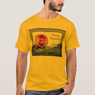 Camiseta Ornamento y Fir Fractal - Feliz Navidad