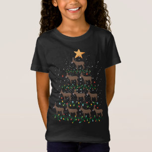Camiseta Ornamentos de árbol de Navidad burro adornan anima
