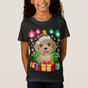 Camiseta Ornamentos de árbol de navidad de canapé Navidad a