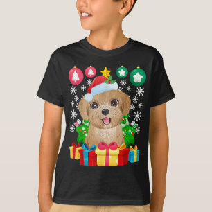 Camiseta Ornamentos de árbol de navidad de canapé Navidad a