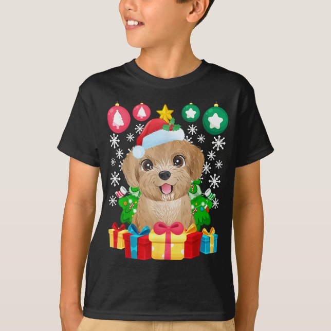 Camiseta Ornamentos de árbol de navidad de canapé Navidad a (Anverso)