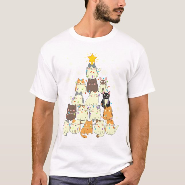 Camiseta Ornamentos de árbol de Navidad Divertido secreto S (Anverso)