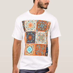 Camiseta Ornamentos de azulejos cerámicos: patrón abstracto