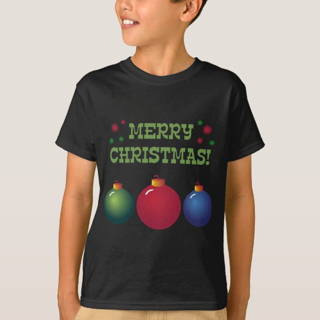 Camiseta Ornamentos de Navidad (Anverso)
