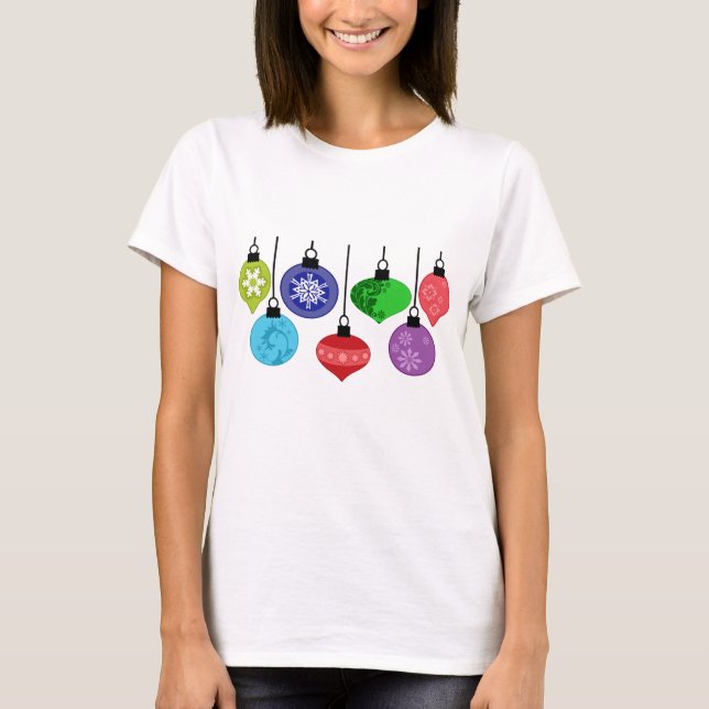 Camiseta Ornamentos del navidad (Anverso)