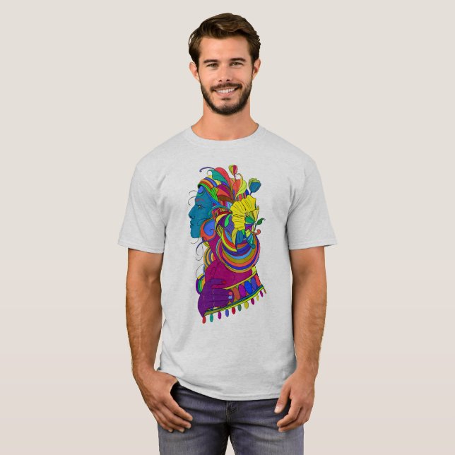 Camiseta Ornamentos femeninos belleza de la moda (Anverso completo)