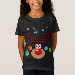 Camiseta Ornamentos navideños de búfalo de reno lindo sn