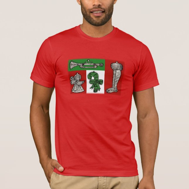 Camiseta Ornamentos Vintage de Navidad (Anverso)
