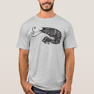 Camiseta Ornata de Camarón Mandala Tribal Intrinca