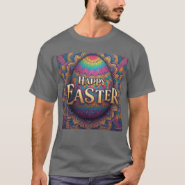 Camiseta Ornate Mandala Huevo de Pascua Feliz Año Pascua