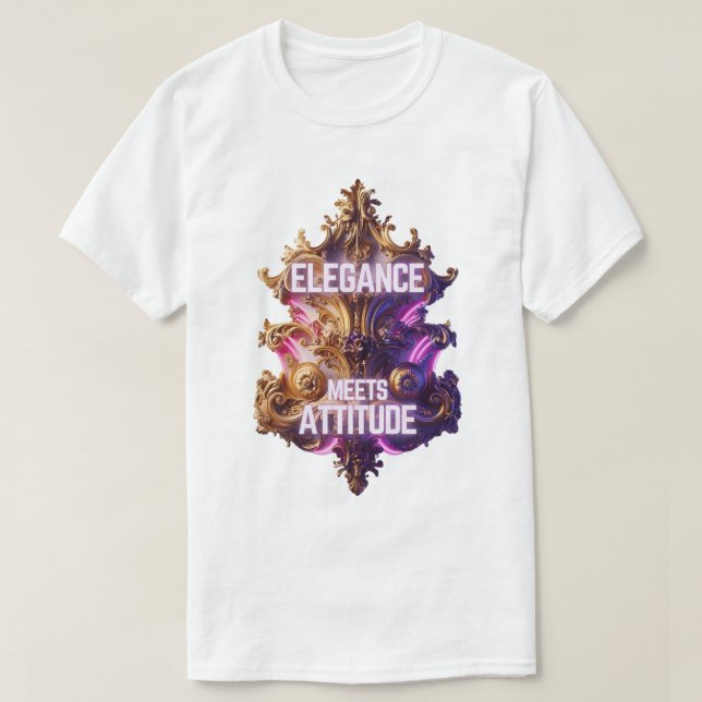 Camiseta Ornate Opulence - Elegance Conoce la Actitud (Diseño del anverso)