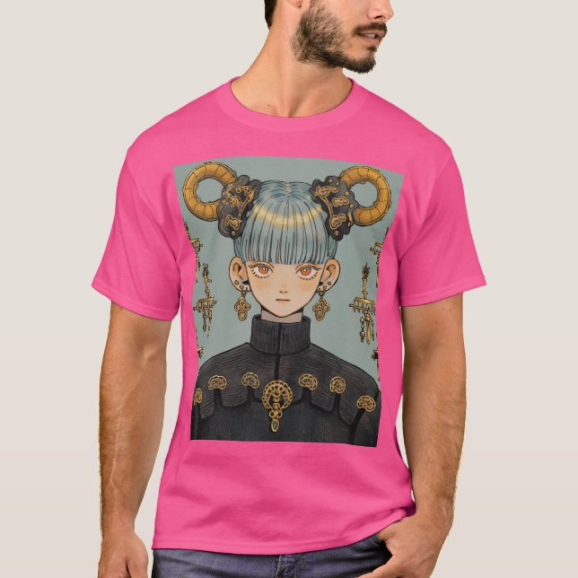 Camiseta Ornate Steampunk Fantasy Anime Chica (Anverso)