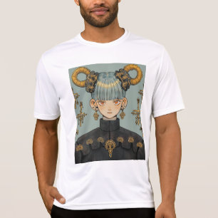 Camiseta Ornate Steampunk Fantasy Anime Chica