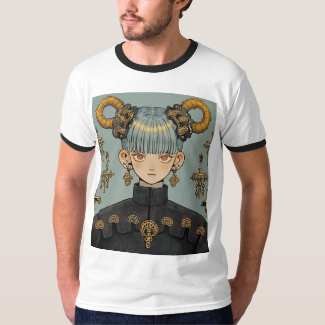 Camiseta Ornate Steampunk Fantasy Anime Chica (Anverso)