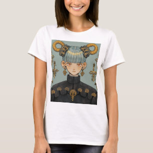 Camiseta Ornate Steampunk Fantasy Anime Chica