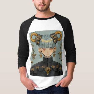 Camiseta Ornate Steampunk Fantasy Anime Chica